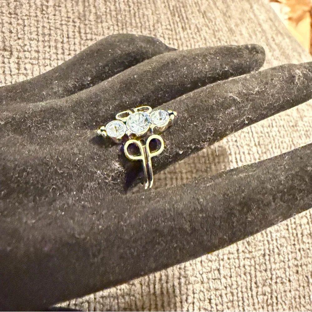 Silver and Blue Gemstone Ring